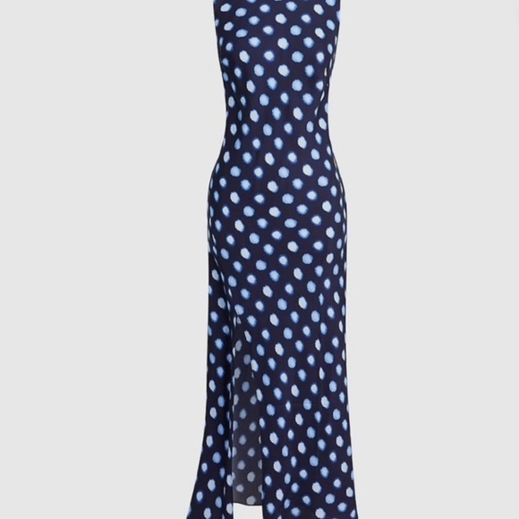 J.Crew High-Neck Slip Dress in Dot Drapey Cupro NWT Size 4 - Picture 3 of 7